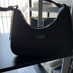 Valentino Orlandi Sleek Black Shoulder Bag